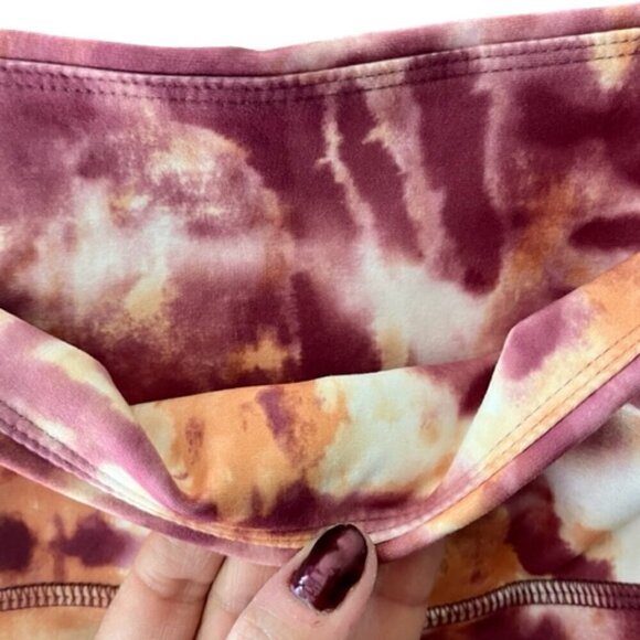 Wildfox NWT Sweat Pink Watercolor Printed Leggings High Waist Workout XLarge - Picture 8 of 10